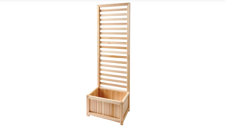 The wooden planter and trellis from Aldi