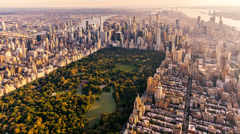 A view of New York City and Central Park
