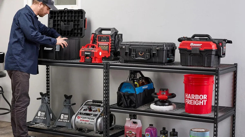 Harbor Freight's U.S. General heavy-duty garage shelving
