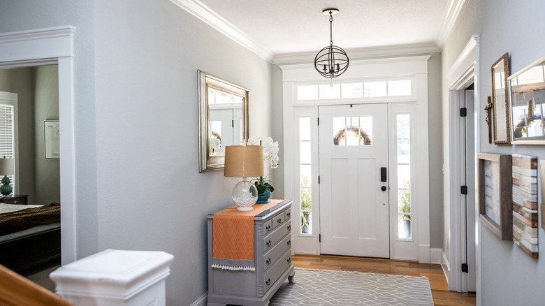 A modern home entryway