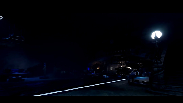 2022 Batcave train track entrance