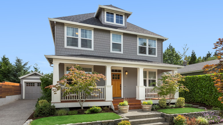 Four square home with porch