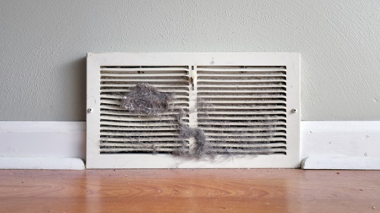 Dusty air vent cover