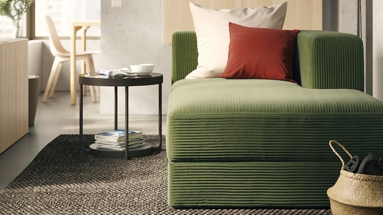 Green IKEA chaise lounge
