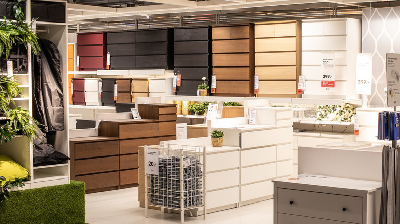 IKEA drawers in store