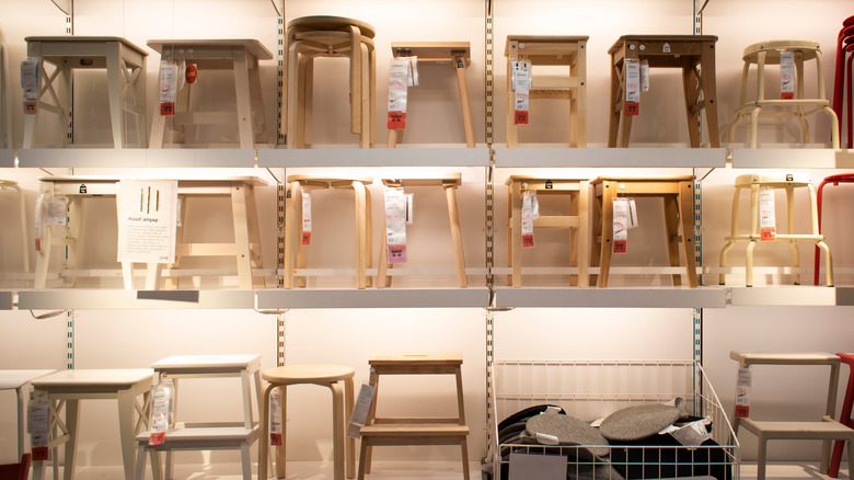 stools in IKEA store