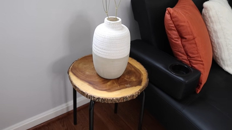IKEA stool turned into table