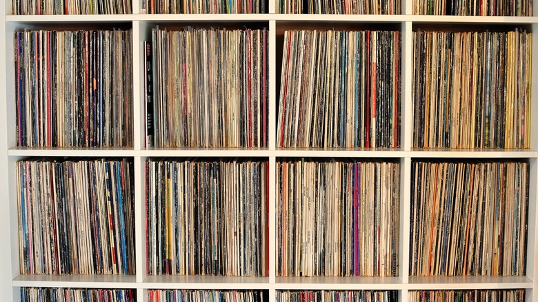 vinyl record shelf