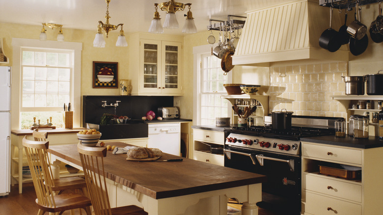 A kitchen with various items around