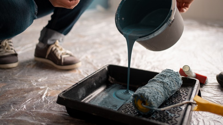 blue paint