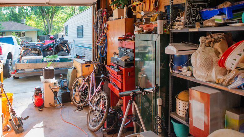 Crowded garage space