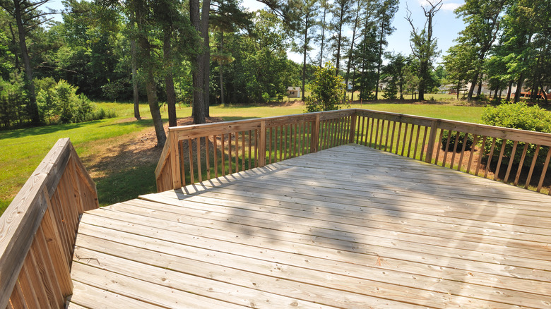 backyard wood deck