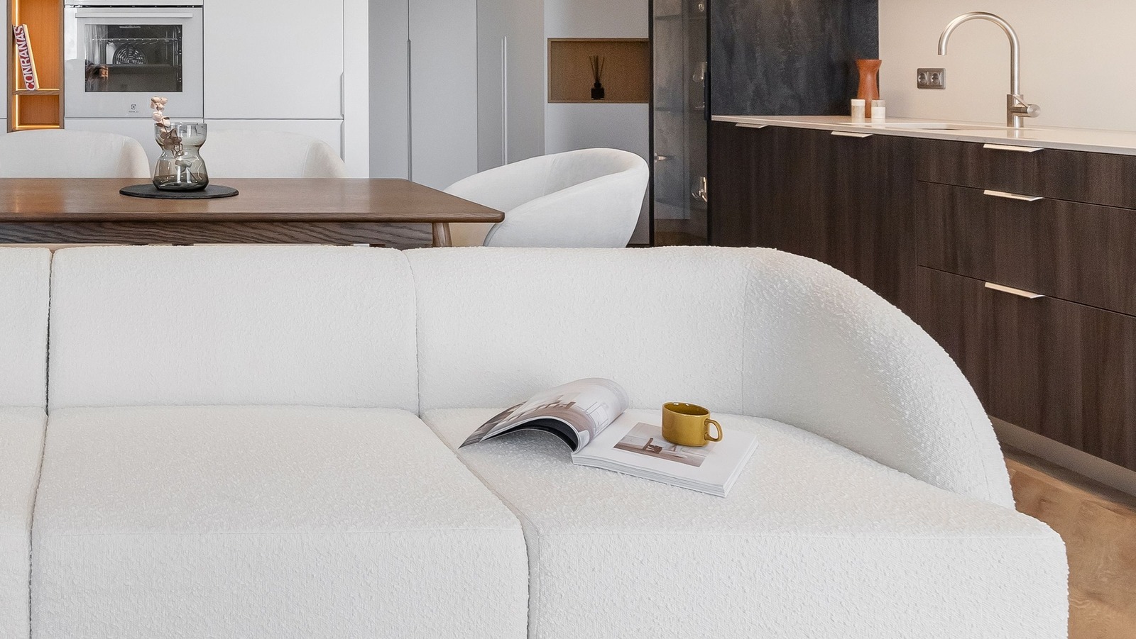 The Jewel-Toned Fabric Trend That's Replacing Boucle Furniture