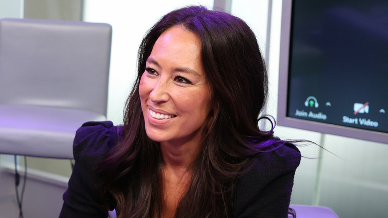 Joanna Gaines at a radio station.