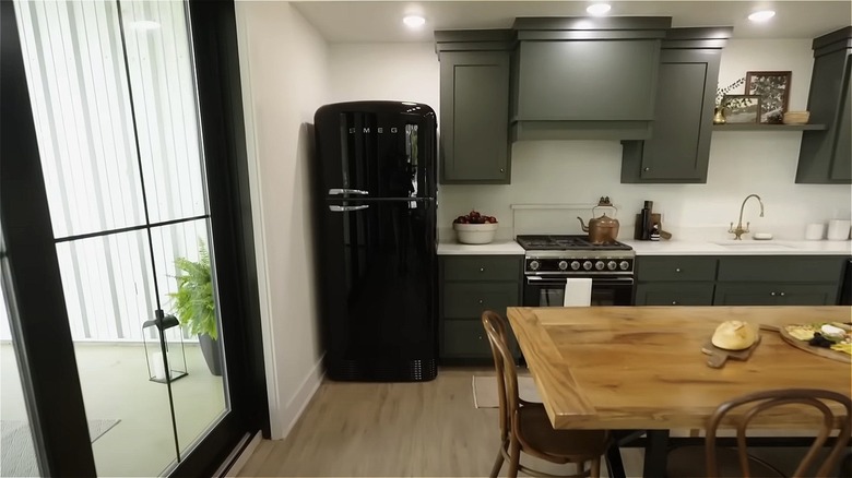 Smeg refrigerator in a kitchen