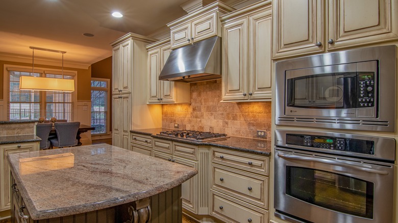 Organized kitchen with clear counters