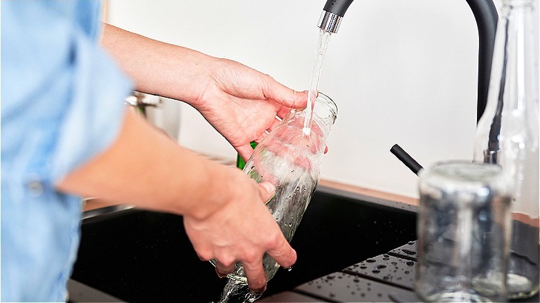 Rinsing bottle to upcycle 