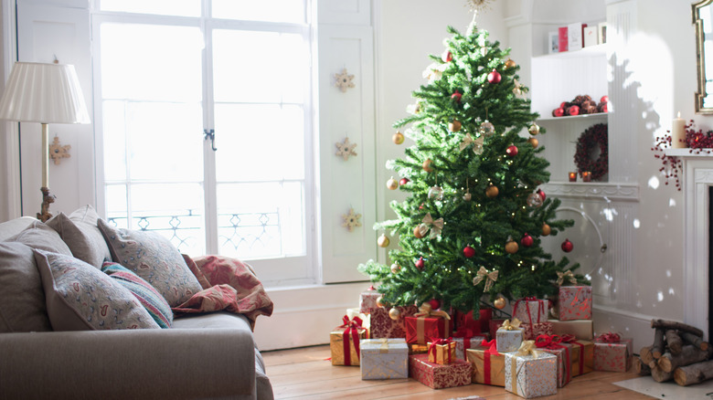 Albero di Natale in soggiorno