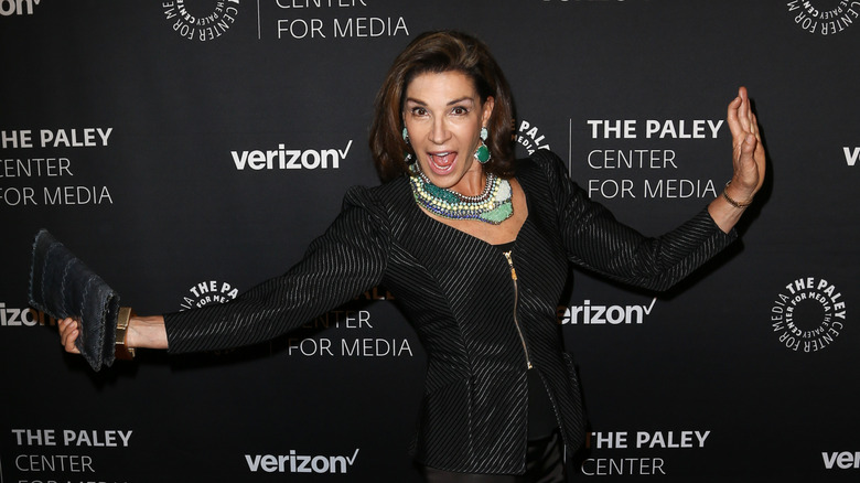 Hilary Farr posing on red carpet