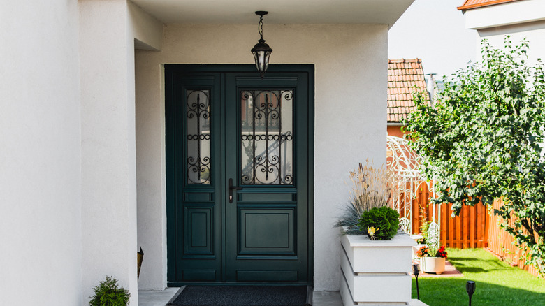 front door with side light