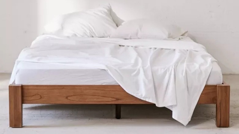 Simple wood bed frame