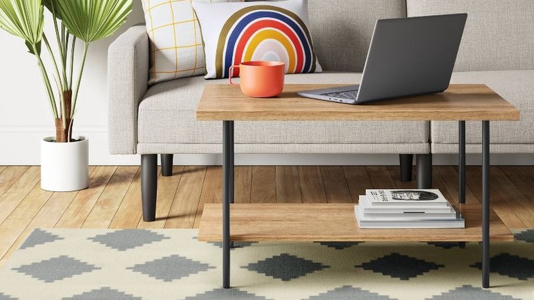 Light wood coffee table