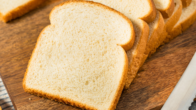 Slices of white bread