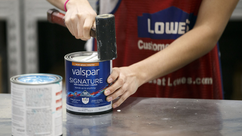 Lowe's employee creates paint