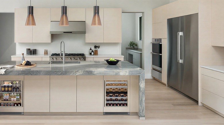 a modern kitchen with Dacor appliances
