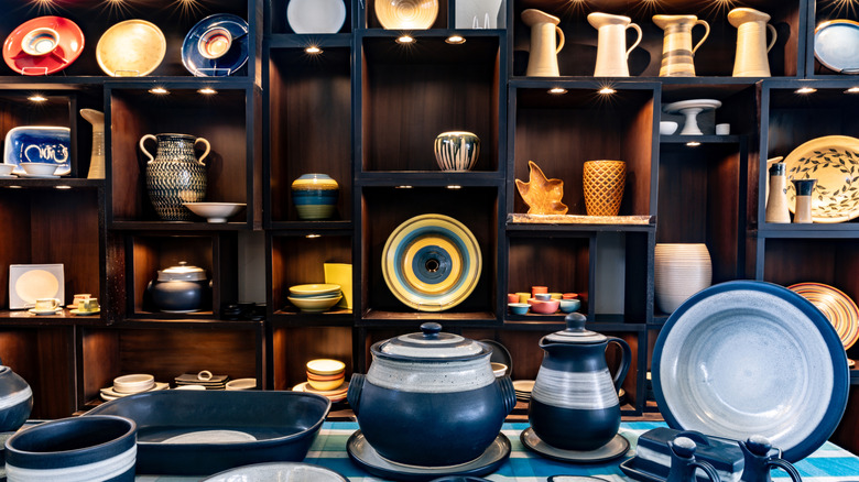 Cluttered china and pottery