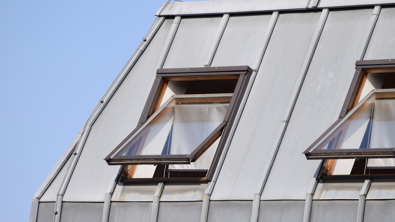 Metal clad home with open windows