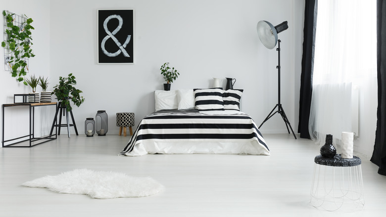room with small rug