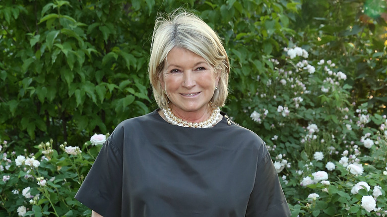 Martha Stewart in a garden