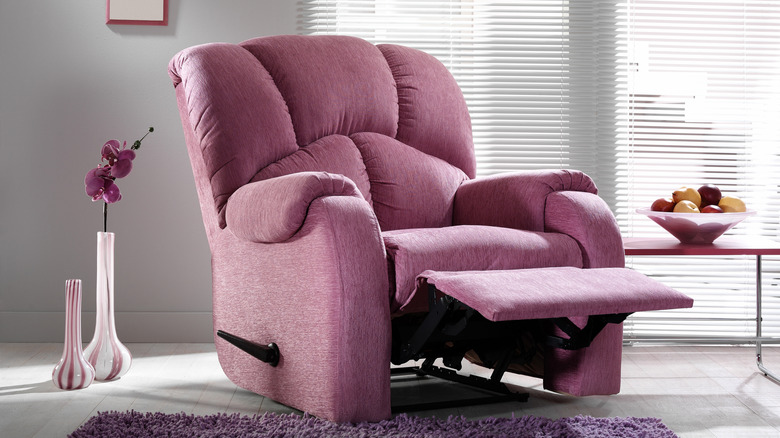 An oversized recliner in a living room