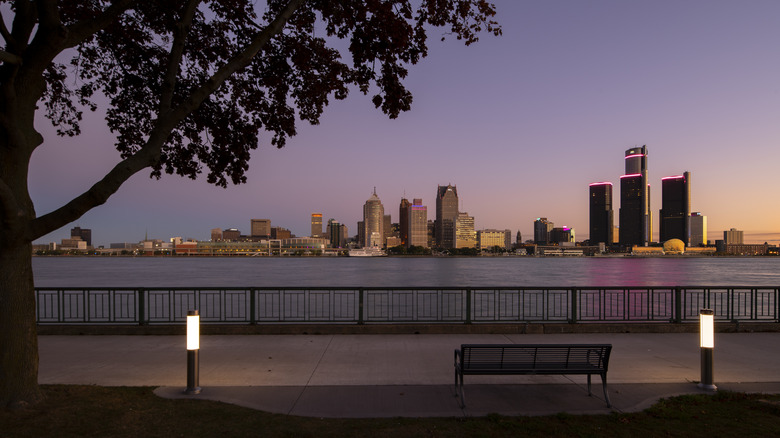 A view of Detroit from Windsor Park