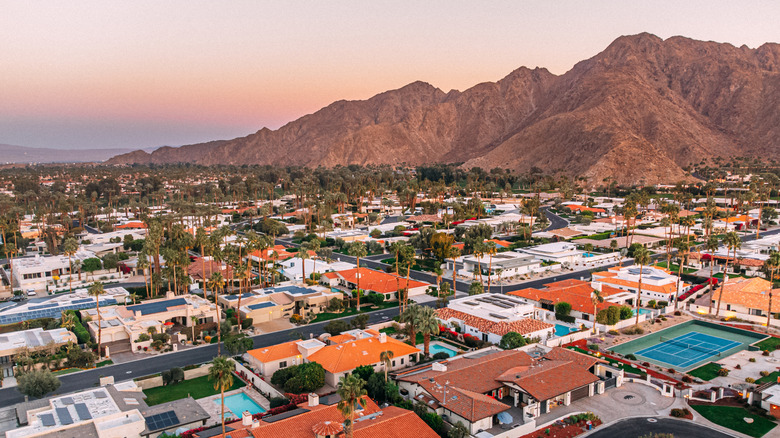 A view of the Palm Springs and Desert Edge area in California