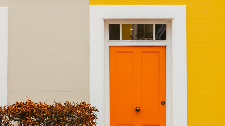 Orange front door