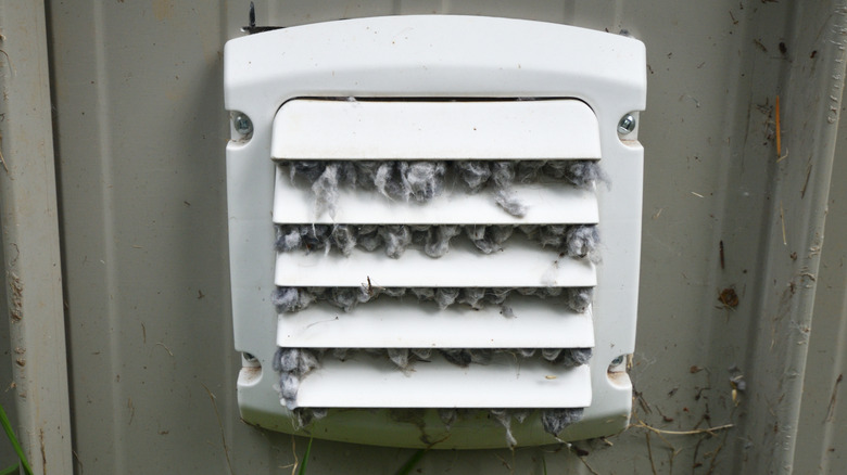 Dryer vent full of lint