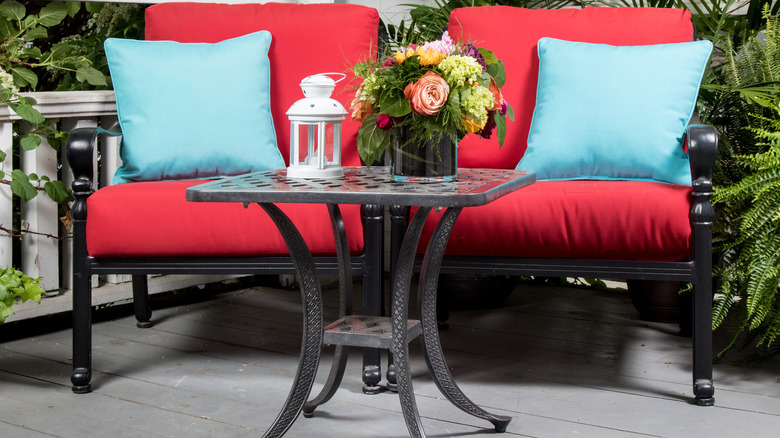 Patio furniture with cushions 