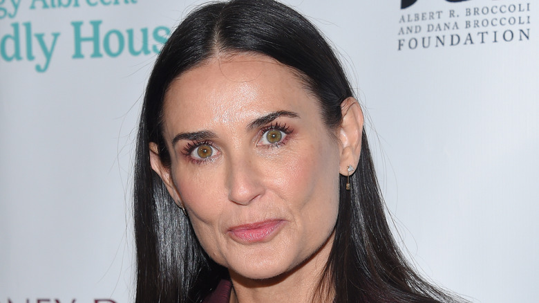 Demi Moore smirking