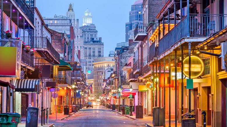 New Orleans street at dusk