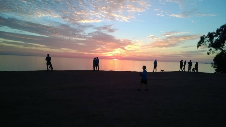 sunset over the ocean