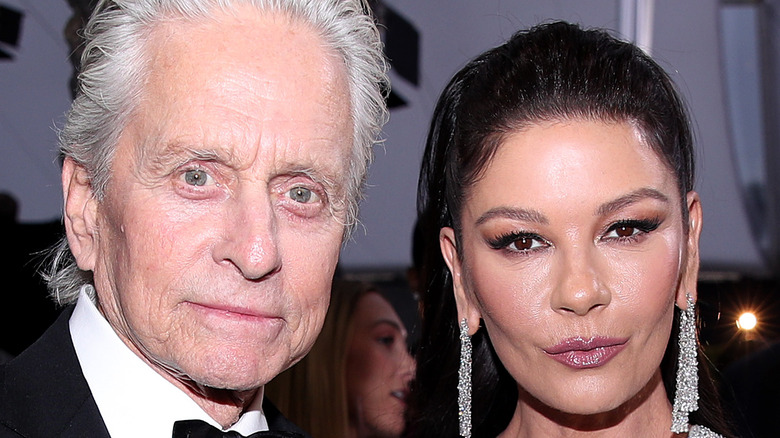 Catherine Zeta-Jones and Michael Douglas close-up