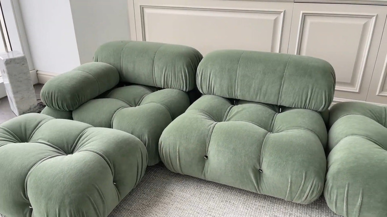 Green Mario Bellini Camaleonda sofa