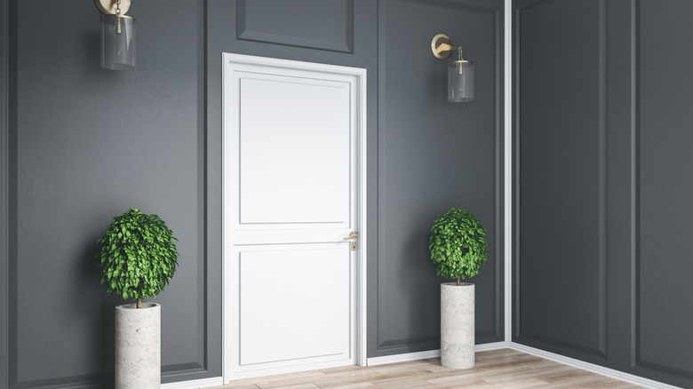 dark entrway walls in a home