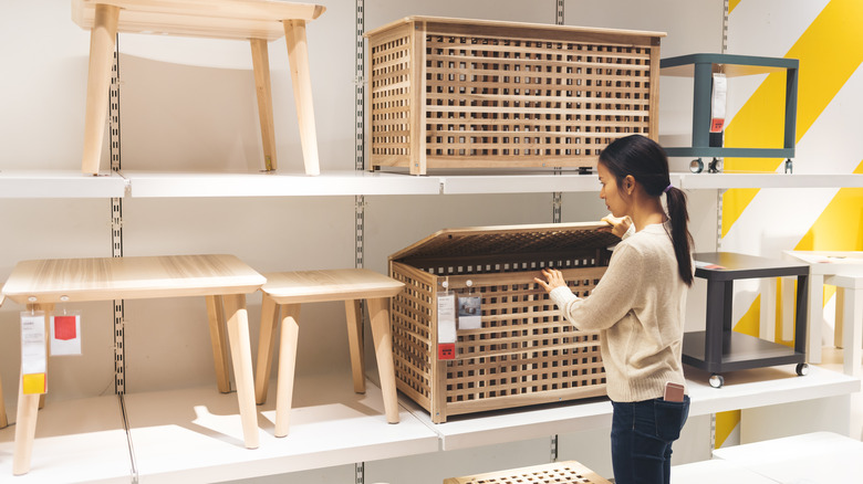 woman shopping in IKEA store