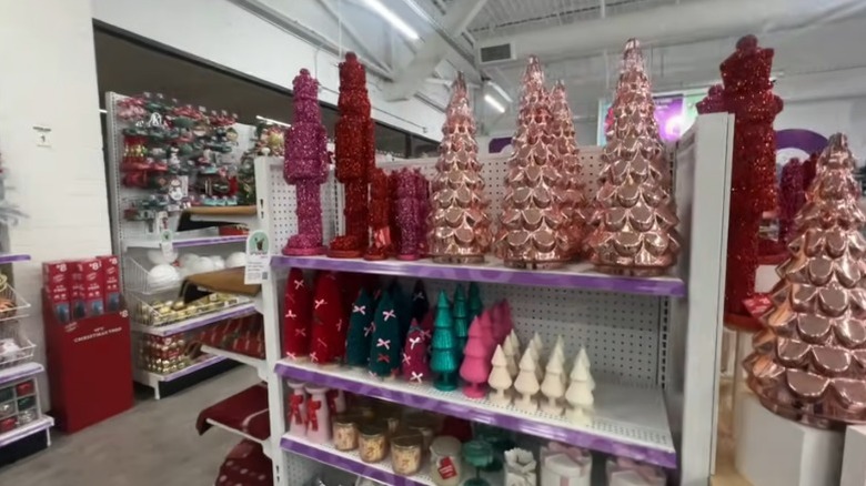 A section of a Popshelf store displays many christmas products.