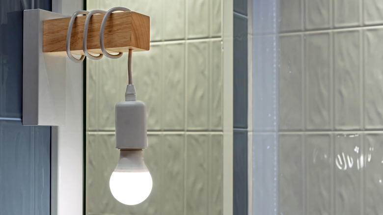 LED lamp in a bathroom