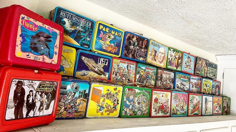 A collection of vintage lunchboxes