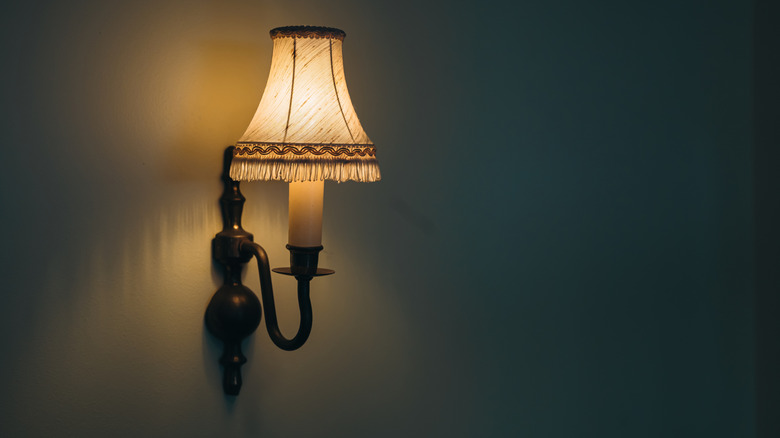 Vintage sconce on the wall